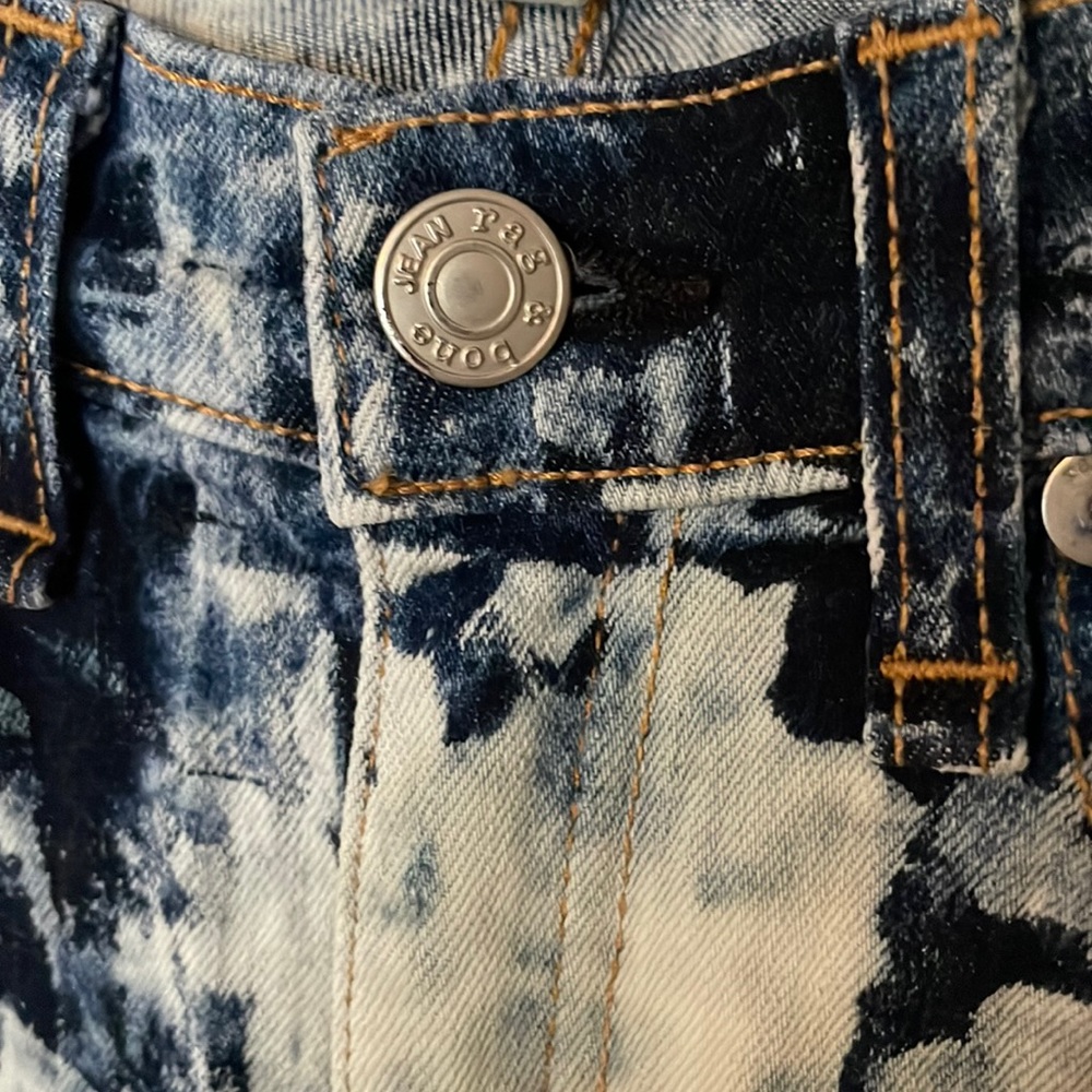 rag & bone Women's Skinny Jeans in Black and White Tie-Dye - Picture 4 of 11